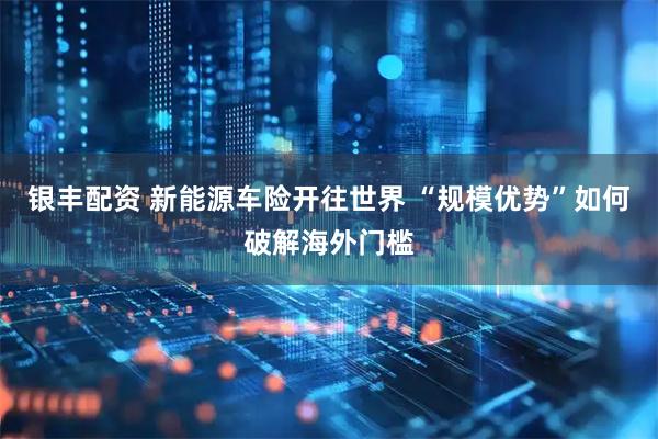 银丰配资 新能源车险开往世界 “规模优势”如何破解海外门槛